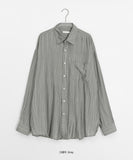 [unisex] Billmon Seersucker Stripe Over Shirt