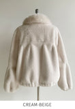 Kesura Shawl Collar Eco-Fur Mink Jacket