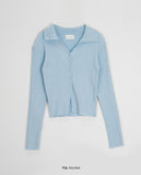 Cubo Collar Ribbed Knit Cardigan