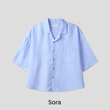 Someday Open Collar Short Sleeve Shirt