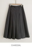 Berina brushed pleated long skirt
