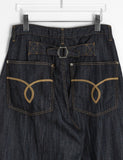 Kituri Summer Raw Denim Balloon Wide Pants