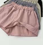 Nylon string short sleeve windbreaker banding shorts two piece set