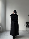 Hidden Maxi Long Black Coat