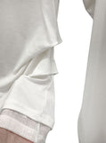 Ribbed Color Matching Layered Pintuck Boat Neck Tee