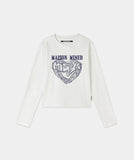 (W) DOODLE HEART LONG SLEEVE
