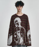 Geumone Washed Stripe Long Sleeves T-shirt