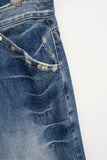 (W) Rock Blue Stud Jeans