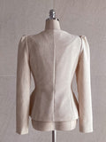 Roche Square Peplum Tweed Jacket