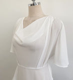 Jed-in Drape Chiffon Peplum Blouse