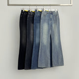 Washing Lycra Banding Span Bootcut Denim Pants