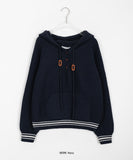 Chomin Half Open Waffle Wool Hood Knit