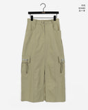 Boto Cargo Pocket Slit Long Skirt