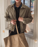 Laken Cotton Washed Zipper Blouson