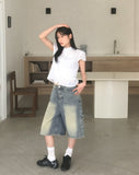 Trang Stripe See-through Short Sleeve Shirt