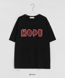 [unisex] Melgo Lettering Over Short Sleeve Tee