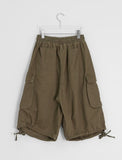 [unisex] Garaki Banding Cargo Cotton Bermuda Pants