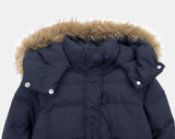 Rayoon fur hooded short zip-up padding