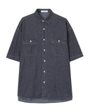 Summer denim half shirt