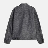 Gelon Oil Crop Leather Jacket