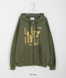 Mitsuna two-way printing hood zip-up