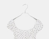 Lize Dot Puff Strap Blouse