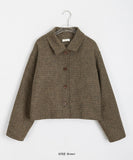 Polko Quilted Check Short Jacket - Wool 50