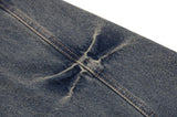 Soil Washing Cross Denim Pants