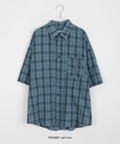 [unisex] Ototo Over Check Short Sleeve Shirt