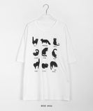 [unisex] Donay Cat Printing Over Short Sleeve Tee