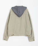 [unisex] Coldw Hood Layered Collar Jacket