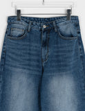 Sancony washing wide brushed denim pants