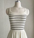 Deflin Stripe Sleeveless One Piece