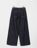 Arui brushed denim wide pants