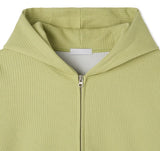 Tain Waffle Crop Hood Zip-Up