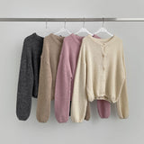 Fluffy Avant-Fit Shibori Alpaca Long Sleeve Cardigan