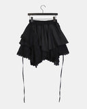 Shuha lace strap diagonal tiered skirt