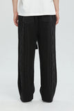 CABLE KNIT WIDE PANTS