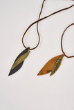 leather leaf necklace
