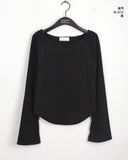 Tee War Ribbed Color Matching Raglan Long Sleeve T-Shirt