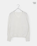 Eha Button Warmer Wool V-neck Knit