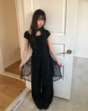 Ekin Sheer Layered Skirt Pants