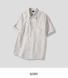 Fruity Pocket Stripe Roll-up Short Sleeve Shirt