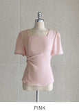 Gobelin Square Shirring Strap Blouse