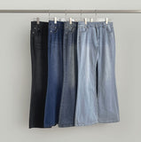 Slim Low-Rise Lightweight Semi Long Bootcut Denim Pants