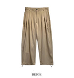 Double three-pin tuck balloon slacks