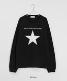 [unisex] Rikimo star printing over long sleeve tee