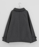 [unisex] Popis Wool High Neck Half Coat