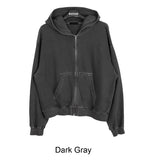 Cardin Pigment Washing Cropped Hooded Zip-Up