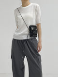 Nylon Pocket String Mini Crossbody Bag